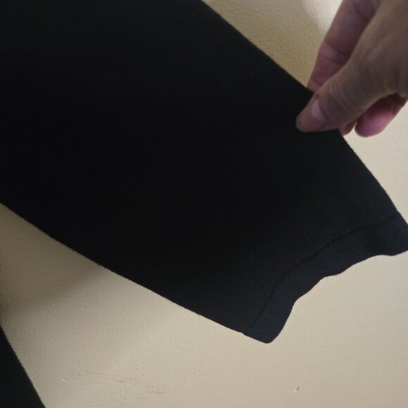 J. Jill Black Ponte Knit Cotton Silk Blend Sheath Maxi Dress Versatile Size L - Picture 4 of 6